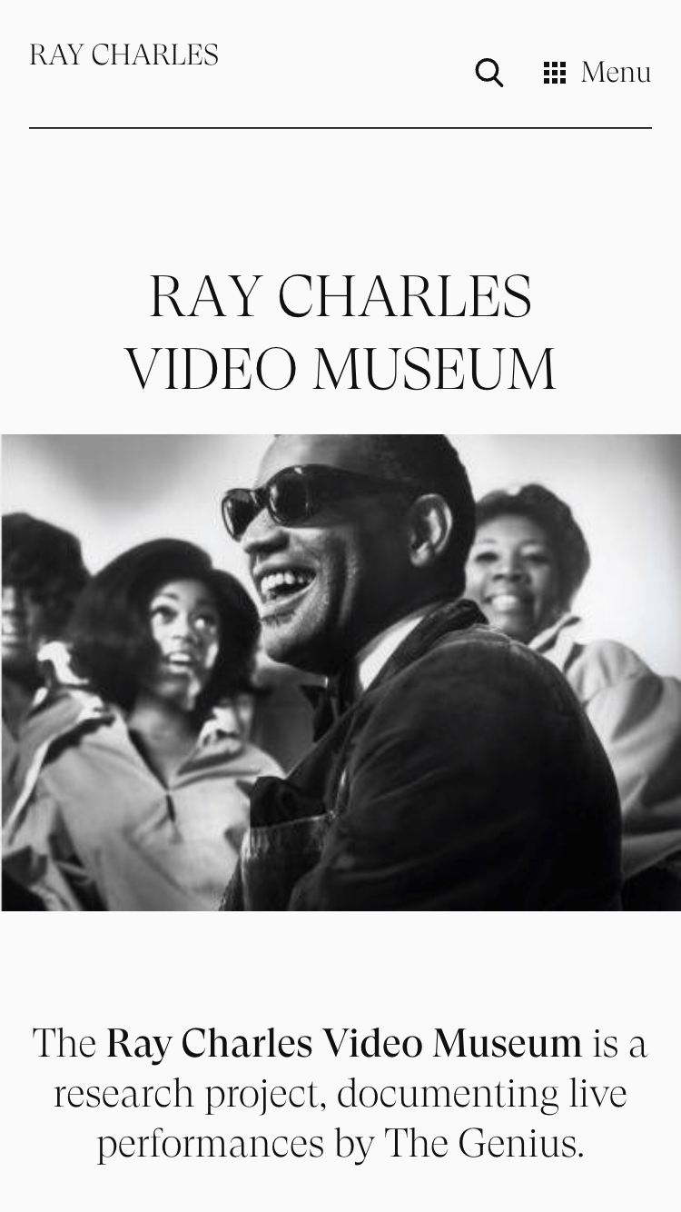 Ray Charles Video Museum